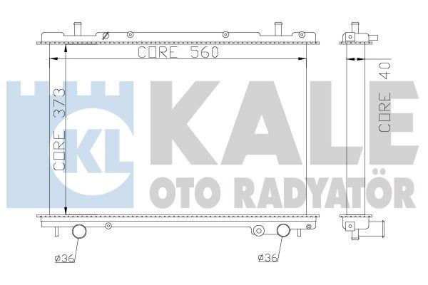 KALE OTO RADYATÖR Radiators, Motora dzesēšanas sistēma 368400